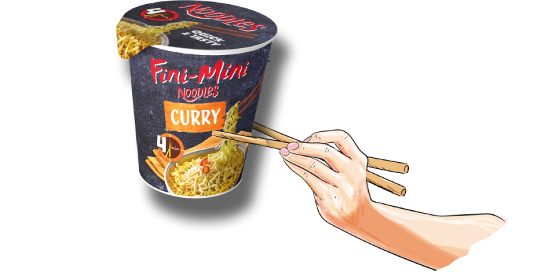 Noodle pakiranje curry okus