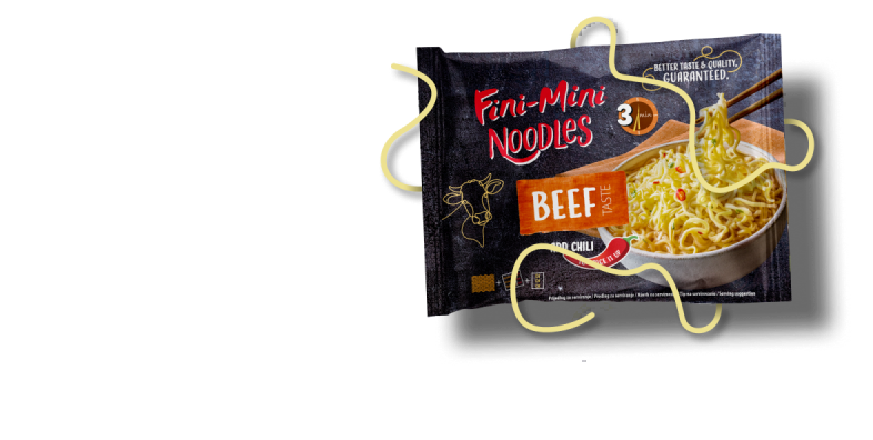 Noodle pakiranje goveji okus