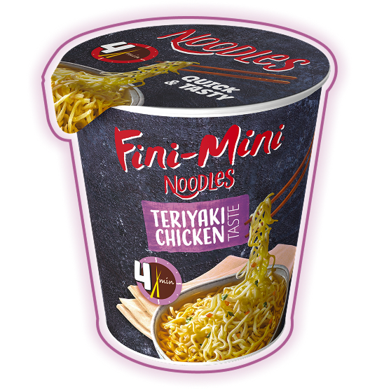 Noodles v lončkih Teriyaki piščanec